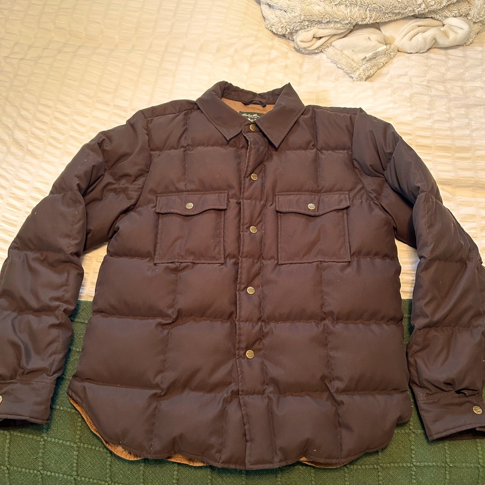 Eddie Bauer down snap jacket
